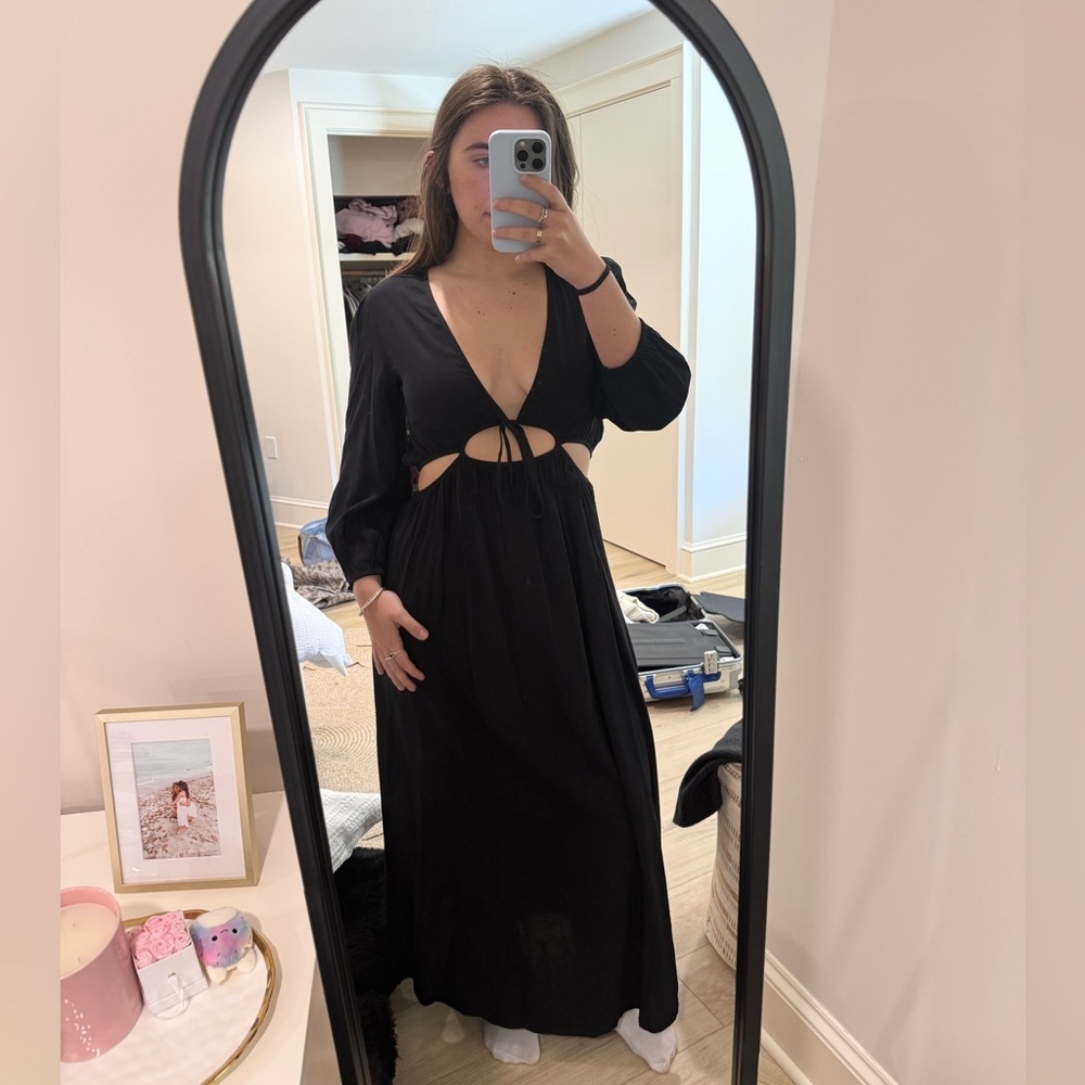 Charlie Holiday NWT Black Cutout Maxi Dress - S